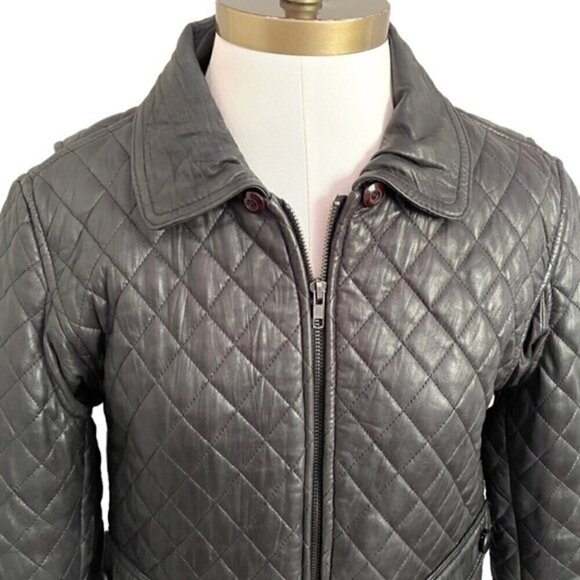 Corpus Black Lambskin Quilted Leather Jacket - S - Picture 4 of 12